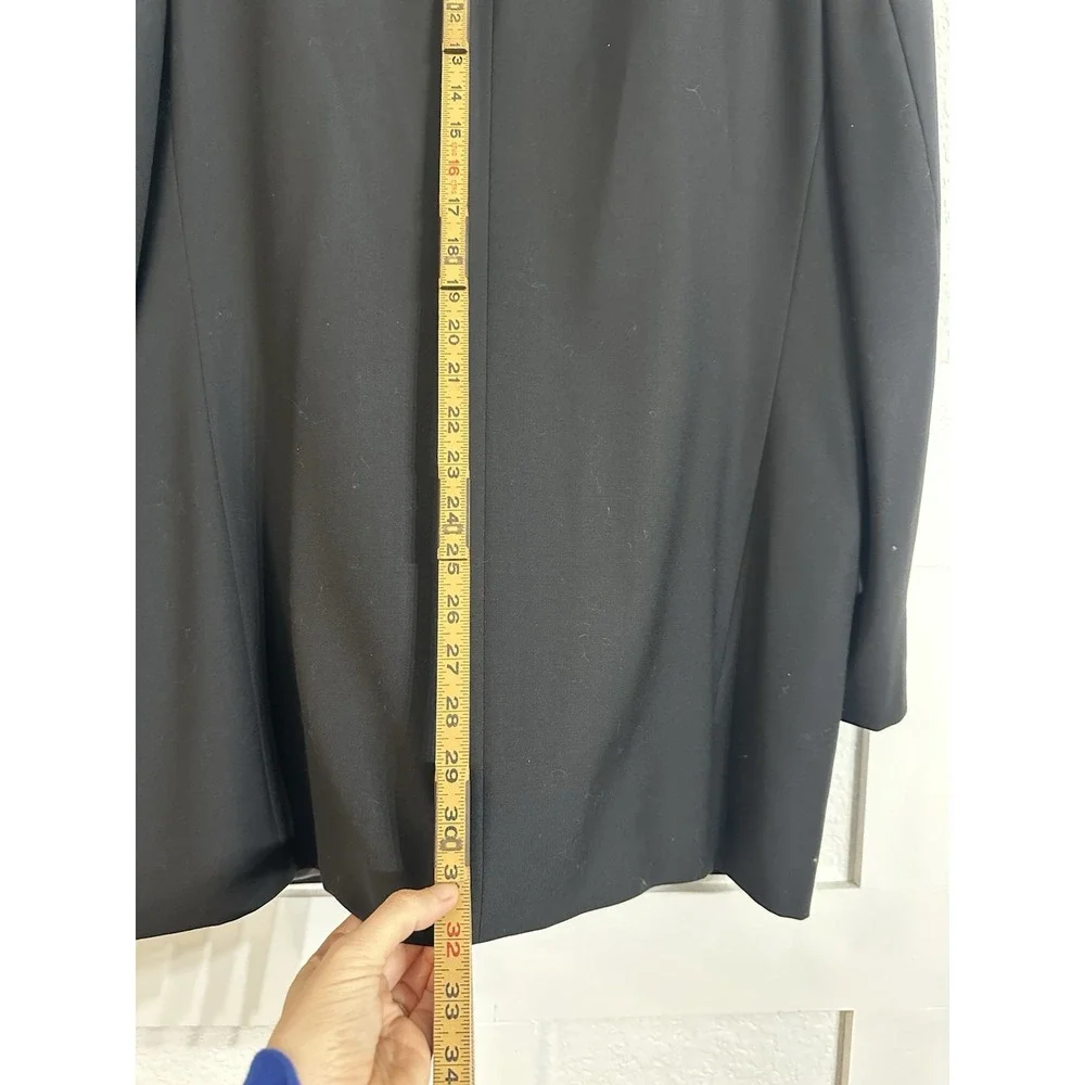 Zanella Men's Black Wool Blazer 46R Sport Coat Italy Made Two Button Wow🤩